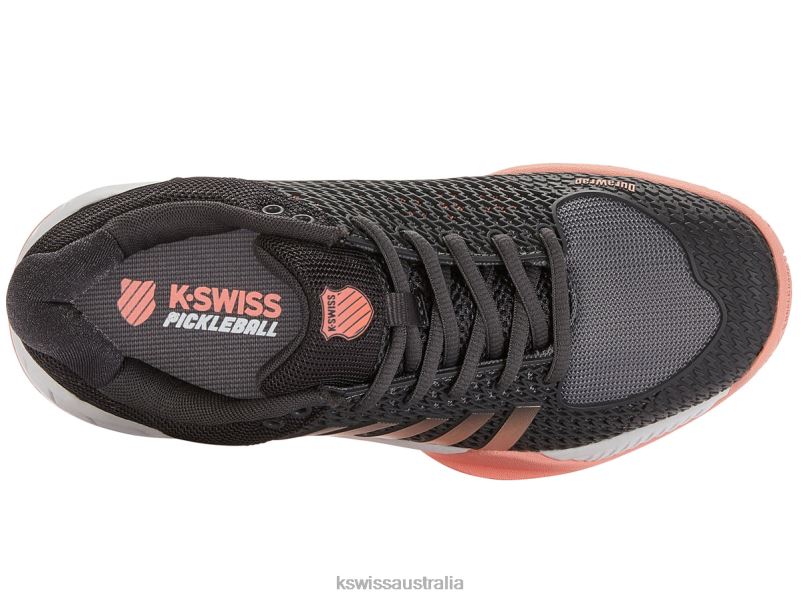 K-Swiss EXPRESS LIGHT PICKLEBALL Asphalt/Steel Gray/Peach Women Shoes V8JJT224