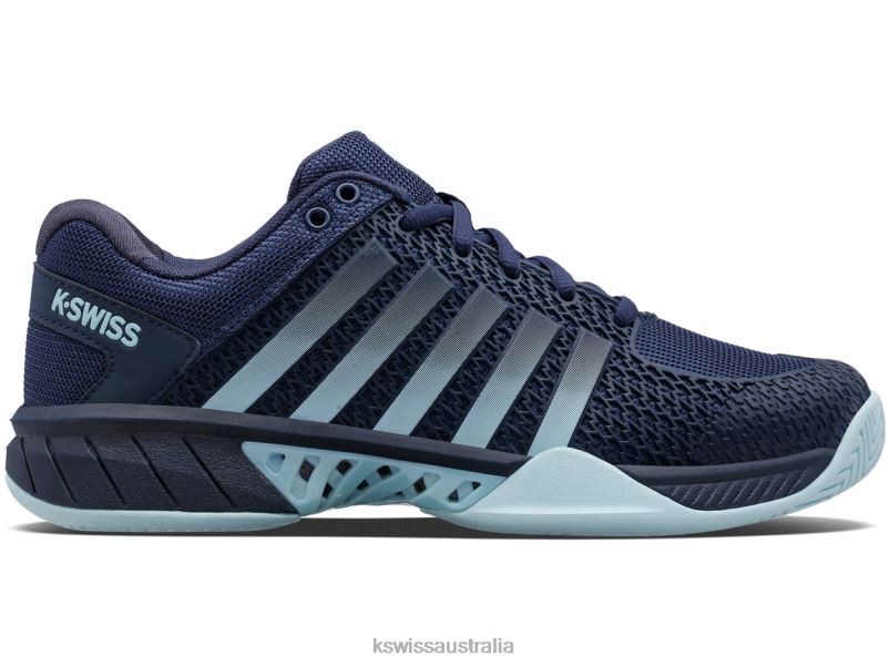 K-Swiss EXPRESS LIGHT PICKLEBALL Black Iris/Blue Glow/White Women Shoes V8JJT244