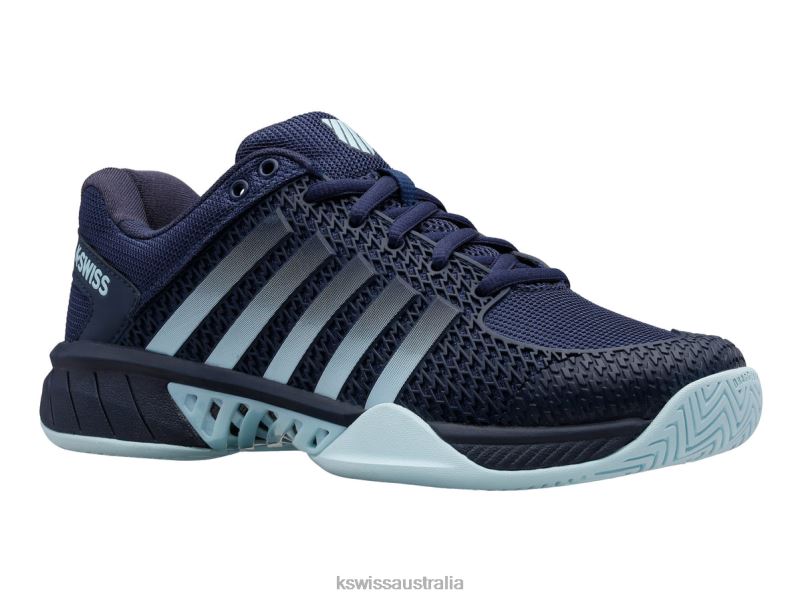 K-Swiss EXPRESS LIGHT PICKLEBALL Black Iris/Blue Glow/White Women Shoes V8JJT244