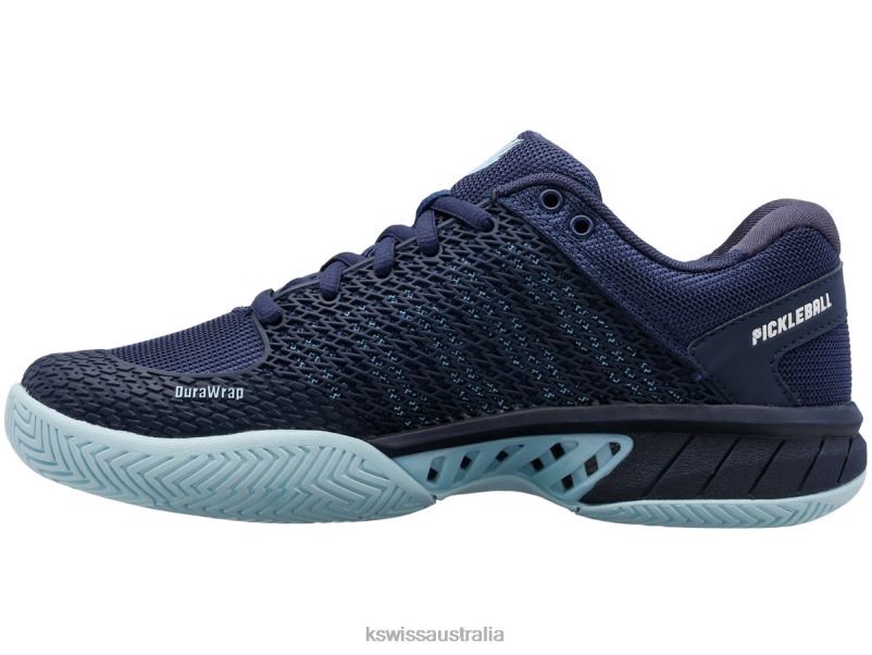 K-Swiss EXPRESS LIGHT PICKLEBALL Black Iris/Blue Glow/White Women Shoes V8JJT244