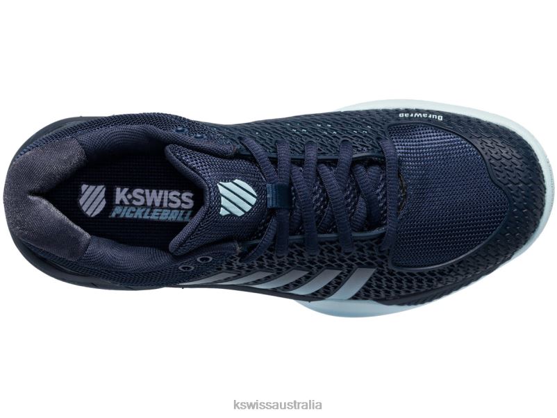 K-Swiss EXPRESS LIGHT PICKLEBALL Black Iris/Blue Glow/White Women Shoes V8JJT244