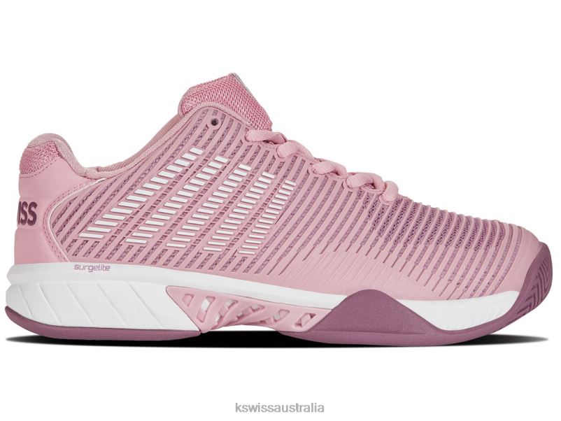 K-Swiss HYPERCOURT EXPRESS 2-WIDE Cameo Pink/Grape Nectar/Orchid Haze Women Shoes V8JJT529