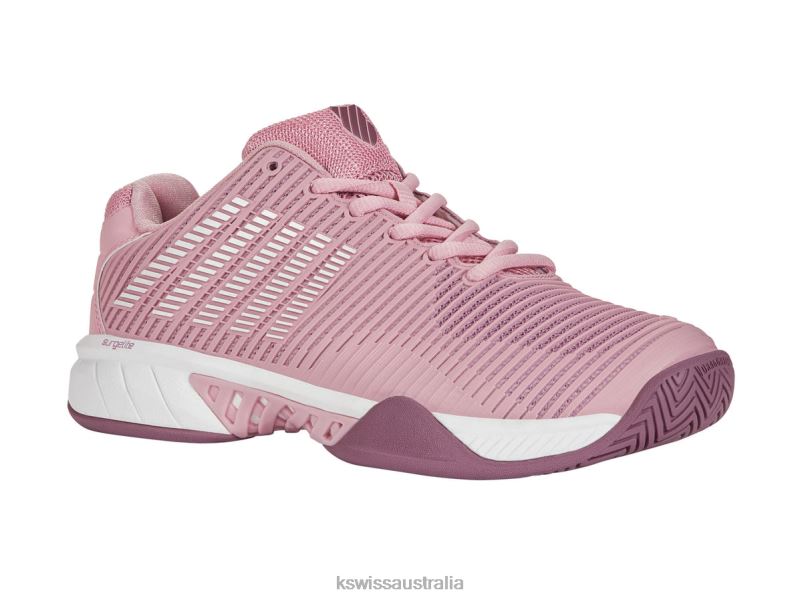 K-Swiss HYPERCOURT EXPRESS 2-WIDE Cameo Pink/Grape Nectar/Orchid Haze Women Shoes V8JJT529
