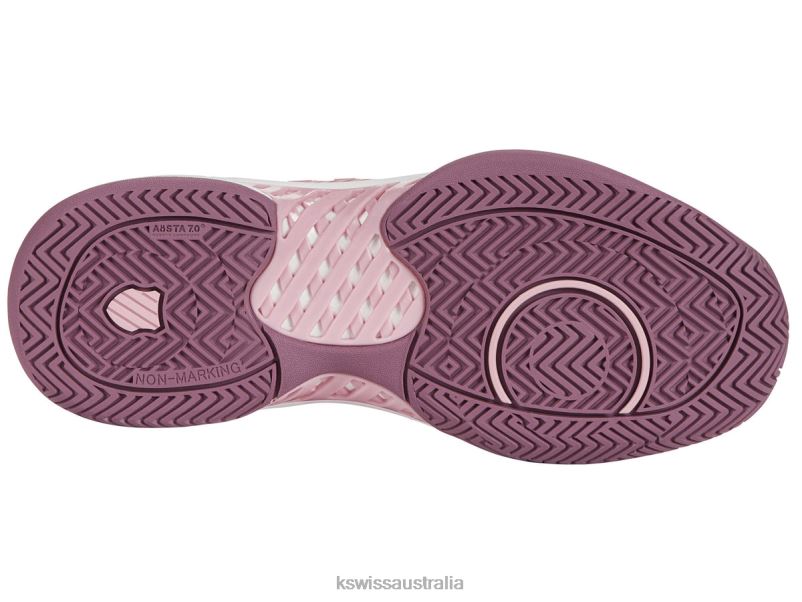 K-Swiss HYPERCOURT EXPRESS 2-WIDE Cameo Pink/Grape Nectar/Orchid Haze Women Shoes V8JJT529