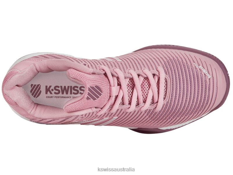 K-Swiss HYPERCOURT EXPRESS 2-WIDE Cameo Pink/Grape Nectar/Orchid Haze Women Shoes V8JJT529