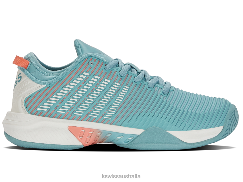 K-Swiss HYPERCOURT SUPREME Nile Blue/Blanc De Blanc/Desert Flower Women Shoes V8JJT232
