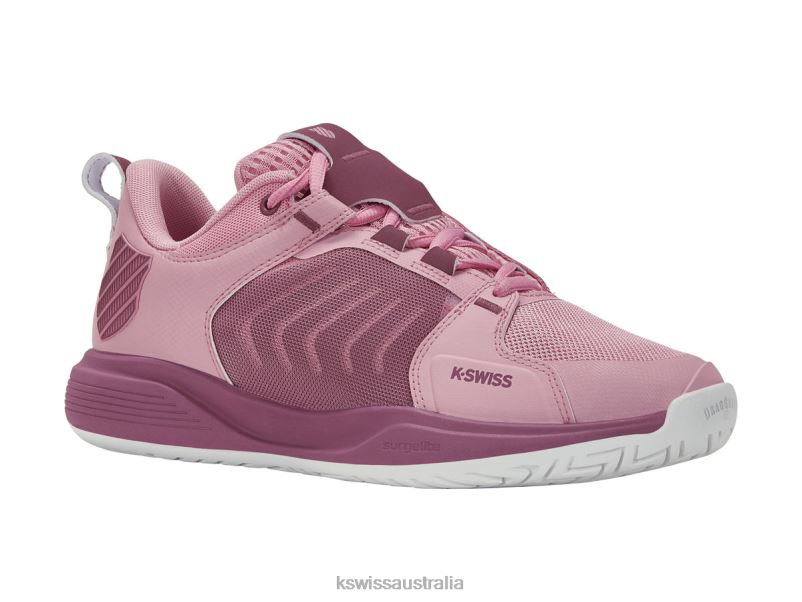 K-Swiss ULTRASHOT TEAM Cameo Pink/Grape Nectar/White Women Shoes V8JJT214